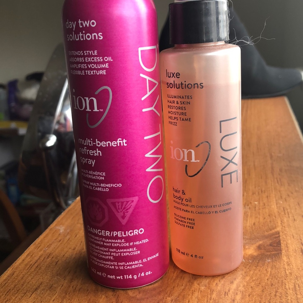 Ion dry shampoo and hair/ body oil